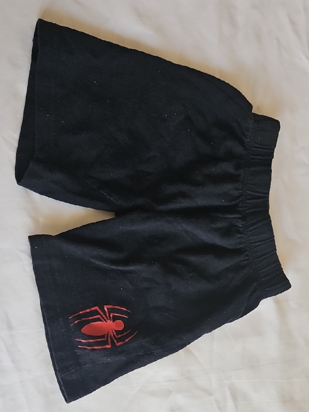 Marvel Black Kids Shorts with Red Spider Logo